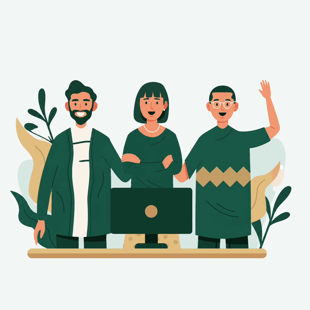 فريق عمل يتعاون على تخطيط الأعمال